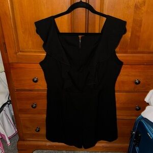 Ruffle Square Neck Romper